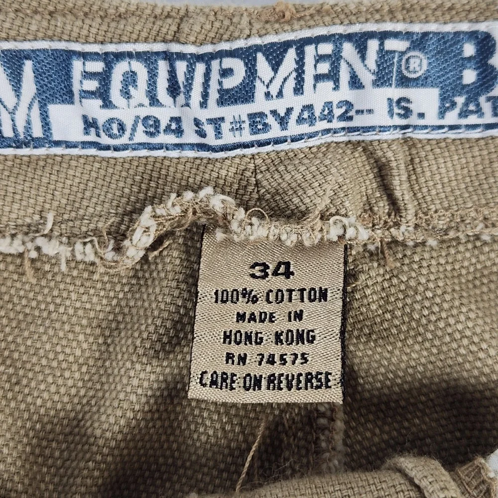 Bum‎ Equipment Mens Tan Cargo Pants Size 34x31 100 Percent Cotton Khaki Utility - Picture 8 of 11